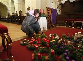 Žehnání adventních věnců v Litoměřicích